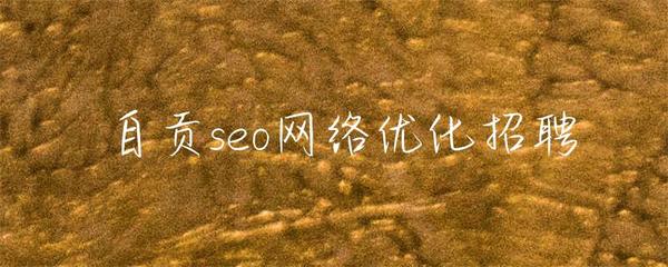自贡seo网络优化招聘